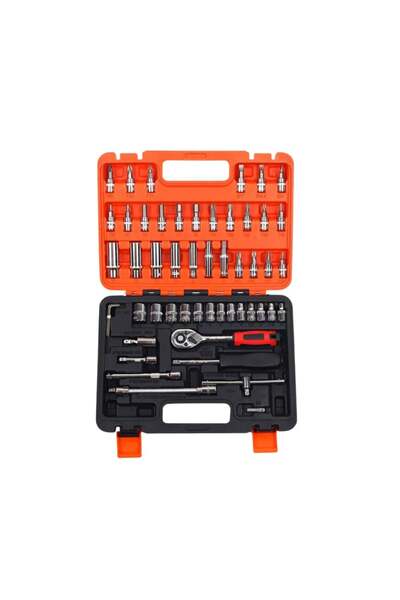 crv Fix 1/4 Socket Set and Bits Tip Set 53 Pieces