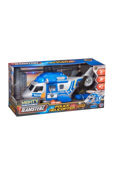 Teamsterz مروحية شرطة مايتي ماشينز مزودة بإضاءة وصوت