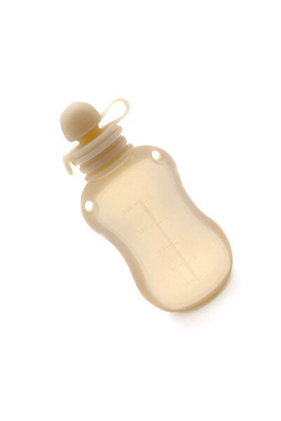 Choice for Beige 150ml Refillable Baby Storage Bag Silicone Milk Congee Leakp...