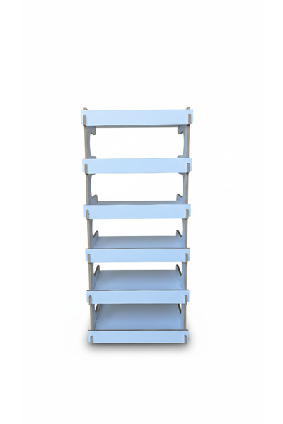 Bursa Site Mobilya VİDASIZ Geçme Sistem 6 Kat Ayakkabı Rafı | Yer Kaplamayan 35x26 cm Kompakt Çözüm