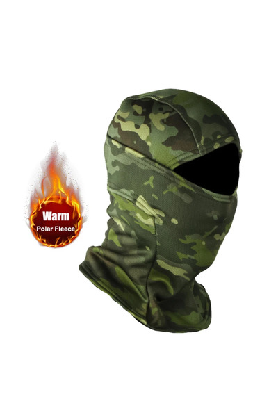 Choice American Green Winter Fleece Warm Camouflage Balaclava Outdoor Cold-proof Ski Cycling Full Face Mask