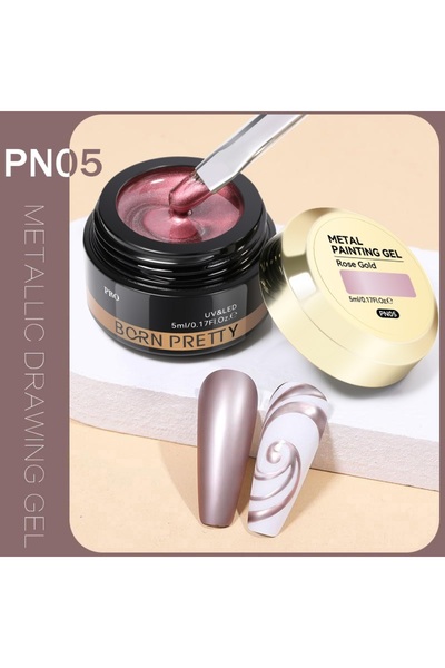 Born Pretty New Metalik Painting Jel Rose Gold PN05