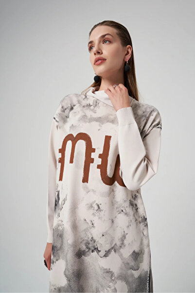 MissWhence Printed Knitwear Tunic Availability: 36021 Ecru