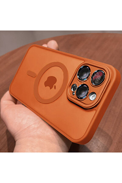 Choice For iPhone 17 ProMax Orange Luxury Matte Armor For Magsafe Magnetic Wireless Charging Case For iPhon
