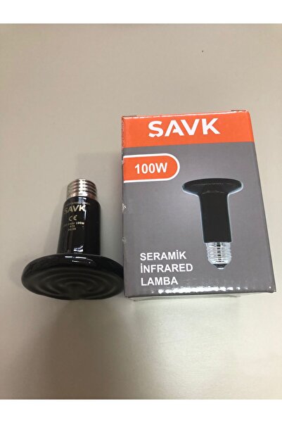 şavk 100W E27 SERAMİK İNFRARED LAMBA ( IŞIK VERMEZ SERAMİK ISITICI E 27 LAMBA TARZINDA )