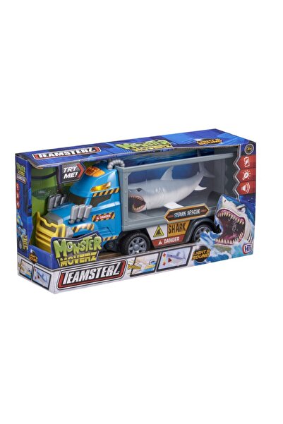 Teamsterz شاحنة إنقاذ أسماك القرش Monster Moverz مزودة بأضواء وأصوات