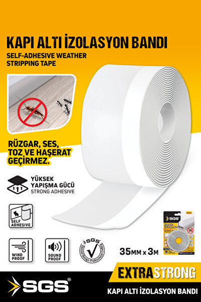 SGS 1243 under Door Draft Excluder and Soundproofing Tape 35mm X 3m Self Adhesive