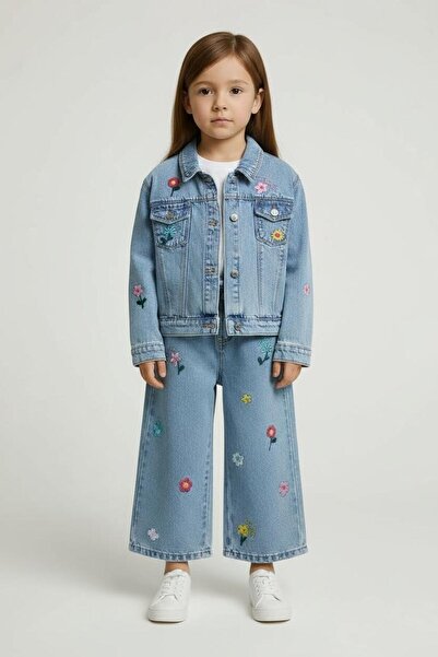 GULLİS KİDS ÇİÇEK NAKIŞLI KIZ ÇOCUK CEKET