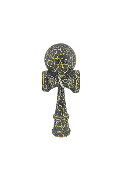 Berbis Kendama X Originala, Jucarie Interactiva din Lemn, 18 cm, Design Crack...