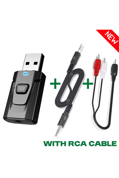 Choice (New) With RCA Cable USB Bluetooth 5.4 Audio Transmitter Receiver MIC Wireless Adapter 3.5mm AUX/RC