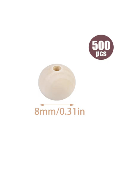 Choice7 8mm Fenrry 30-500Pcs 8-22mm Natural Wood Beads Round Spacer Beads Loo...