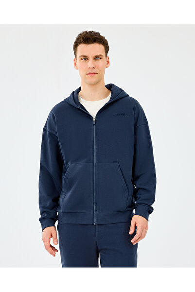 SKECHERS M Essential Full Zip Hoodie Sweatshirt Erkek Lacivert Sweatshirt S26...