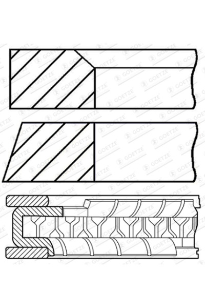 GOETZE ENGINE Set Segmenti Piston Dodge 1 10 Hyundai Atos/Getz/Santro