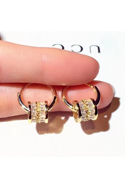 Choice Gold-color 2023 New Designer Earrings Round Super Shiny Zircon Earring...