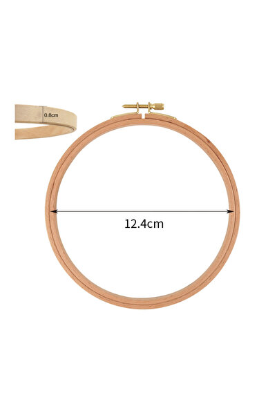 Choice14 مجموعة من 10 أطواق تطريز خشبية دائرية من خشب الزان، مقاسات 5 بوصات و...