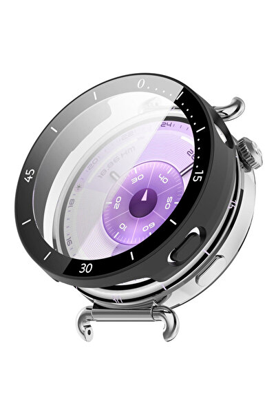 Techsuit Husă [360° Pack] + Protector de Ecran pentru Huawei Watch GT 6 41mm Defense Bezel, Negru Mat