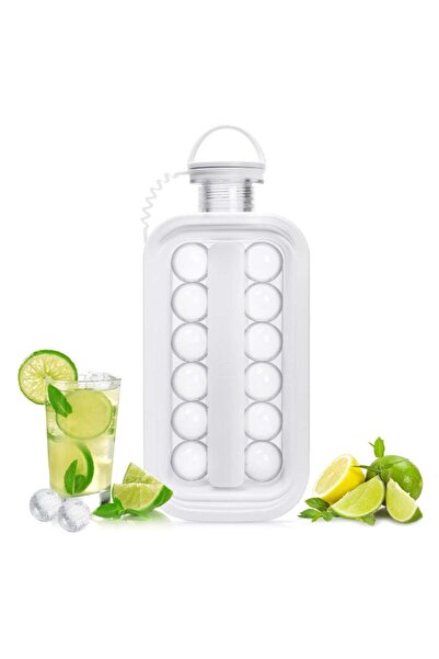 fulina Ice Cube Tray with Lid, Silicone Sphere Ice Ball Maker, BPA Free Reusable Ice Cube Mold for Freezer