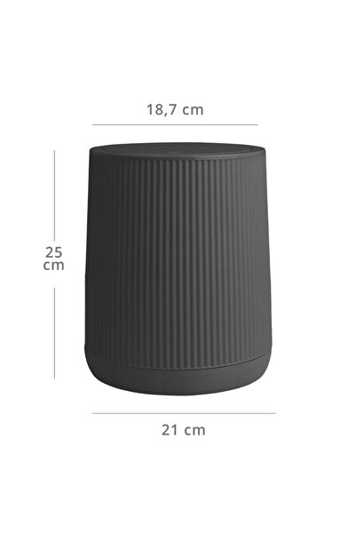 Okyanus Home Trash can, made of plastic, elegant design, cylindrical shape, 25 x 21 x 21 cm, 5 L, color...
