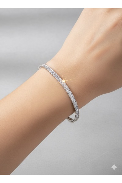 Silver Baget taşlı su yolu bileklik