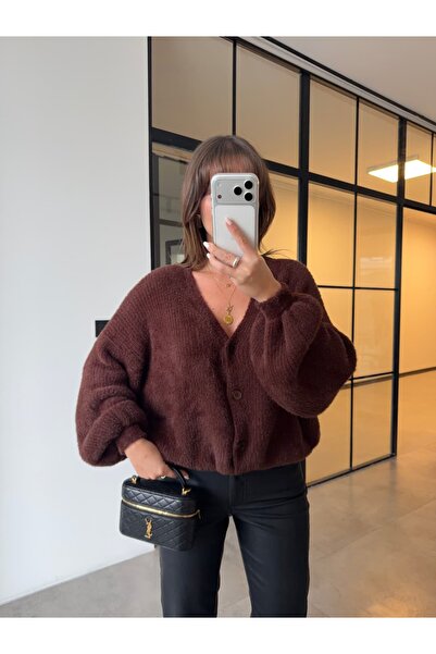 BB Bensu Buyruk CARDIGAN MARO CU MÂNECĂ TEXTURIZATĂ, CU EFEKT DE BĂLON