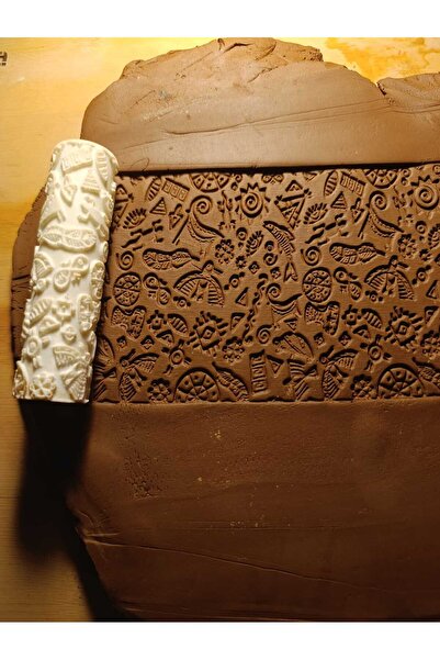 Enbceramic 10 CM SERAMİK & HAMUR & POLİMER KİL DOKU RULOSU DESEN OKLAVASI"