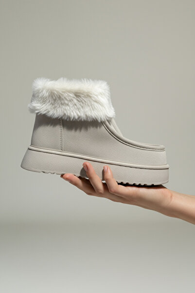 Adım Dünyası Γυναικείες μπότες χειμερινές casual με φερμουάρ, βελούδινη επένδυση από γούνα, ορθοπεδικές άνετες