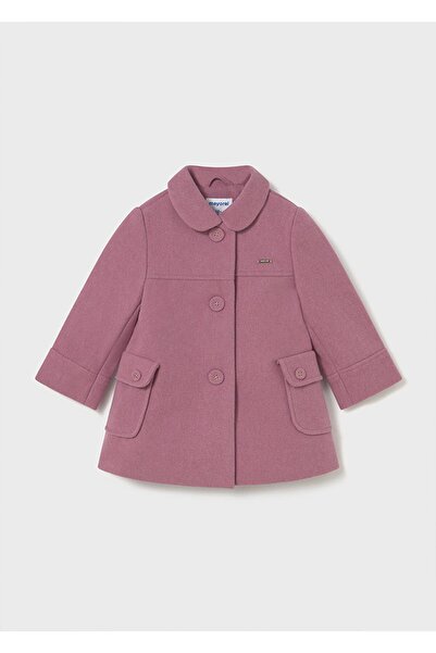 MAYORAL Kışlık Kız Bebek Kürklü Kaban Mont - Koyu Pembe