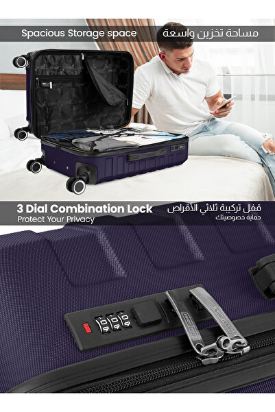 PARAJOHN Aero 20-Inch Cabin-Size (Small) ABS Hard Case Luggage Trolley Bag with 4 Spinner Wheels and Lock