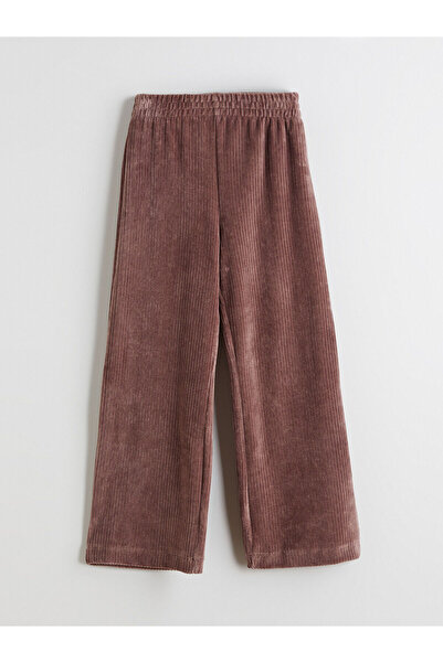 LC Waikiki Vizyon New Season Velvet Girls' Sweatpants with Elastic Waist