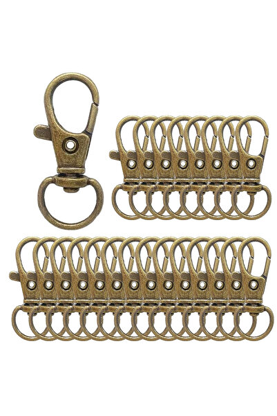Choice 50PCS Brown 5/20/50/100Pcs Key Chain Clip Hooks Swivel Clasps Lanyard Snap Hook Lobster Claw Clasp f