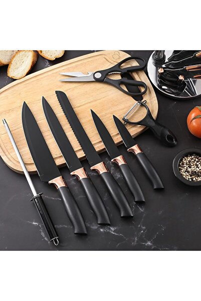 MHR Knife set 9-in-1 Kitchen Knife Set with Stand, Premium Stainless Steel Chef Knife Set for Home