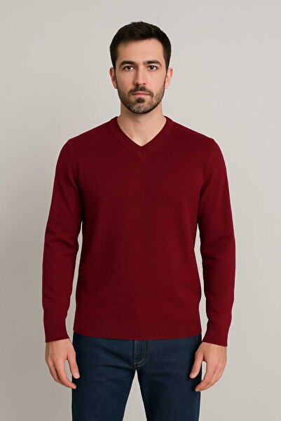 ANATOLIATEKSTILE 👱🏻♂️👕🧶Men's V-Neck Sweater – Elegant Model in Thin Knitwear