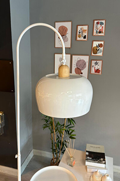 Bamyum Dimmerli Işığı Ayarlanabilen Işığı Artırılıp Azaltılabilen Beyaz Hareketli Başlık Metal Lambader