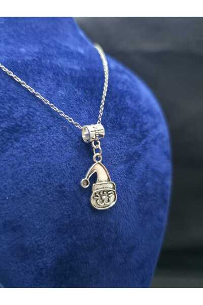 sarıyer silver Cat Model Halloween Themed Steel Pendant and Steel Chain Necklace