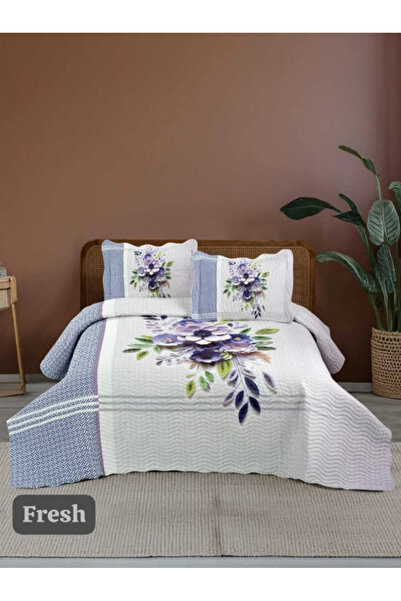 Örtüm Double Quilted Bedspread, Classic Pattern Model - Fresh (250 X 260cm)