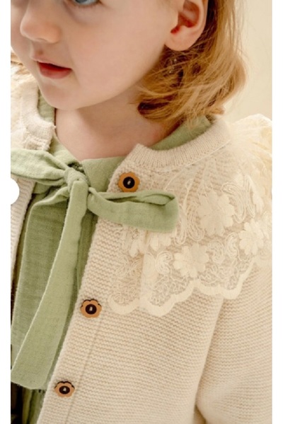 PARK BEBE Baby Girl & Child Knitwear Triple Set with Cardigan Skirt (with Pantyhose as a Gift)