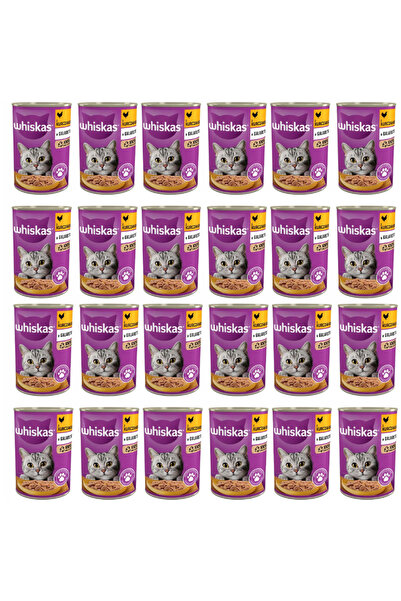 Other WHISKAS CHICKEN IN JELLY TIN 24x400 hrană umedă pentru pisici cu PUI