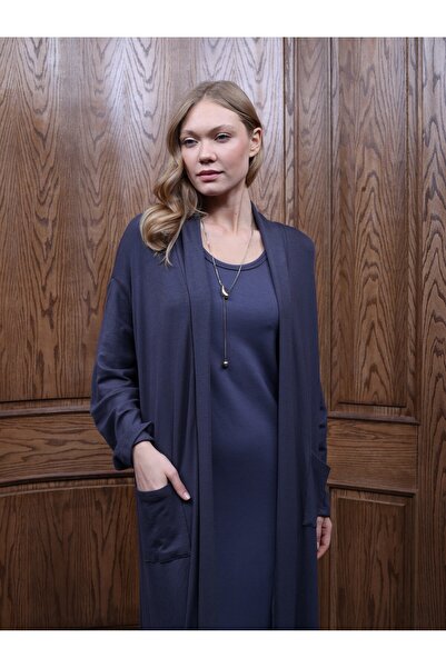 COLORDS Women's Long Pocket Cardigan