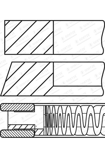 GOETZE ENGINE Set segmenti piston NISSAN SERENA (C27) 2016-2023