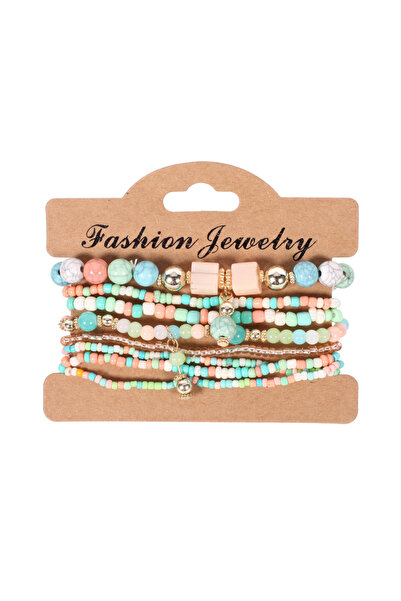 Choice Bohemian Handmade Beads Bracelet Set For Women Summer Colorful Beaded ...