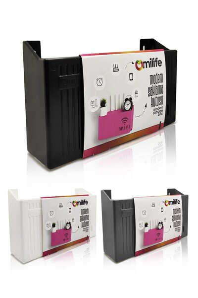 omilife Duvara Asılabilir Modem Wifi Saklama Kutusu – Pleksi Minimalist Tasarım 25x15x6 cm
