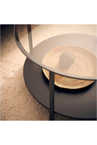 HXDream Round Coffee Table,Glass Coffee Table,Living Room Center Table