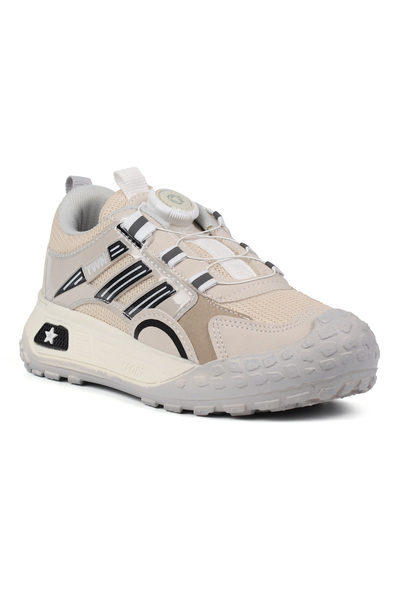 KAJILA Girl's Beige Black Casual Sports Shoes |   Comfortable Walking and Running Sneaker - Stylish and Durable Design