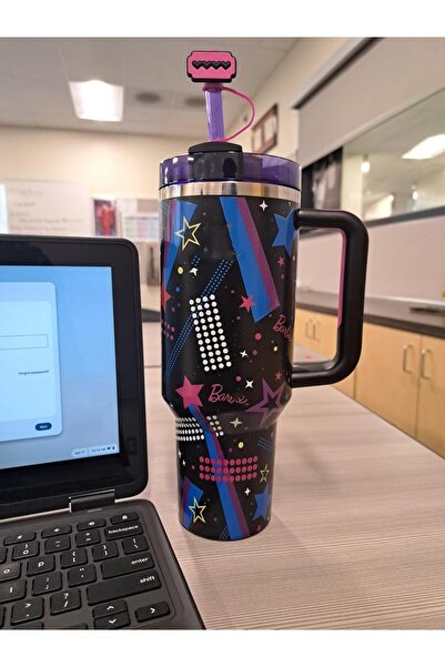 Twisoo 40oz Vacuum Insulated Tumbler w/Handle, Flip Straw Lid & 24hr Cold Retention