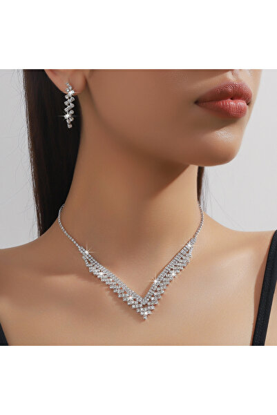 Choice 808005-S 4/3 Pieces Of Wedding Season Women's Claw Chain Series Earrin...