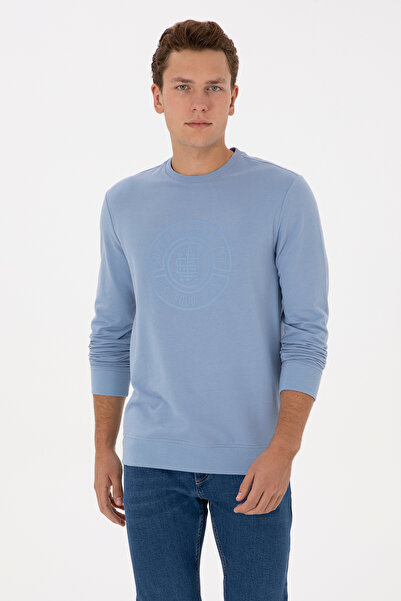 U.S. Polo Assn. Erkek Mavi Sweatshirt 50324788-VR036