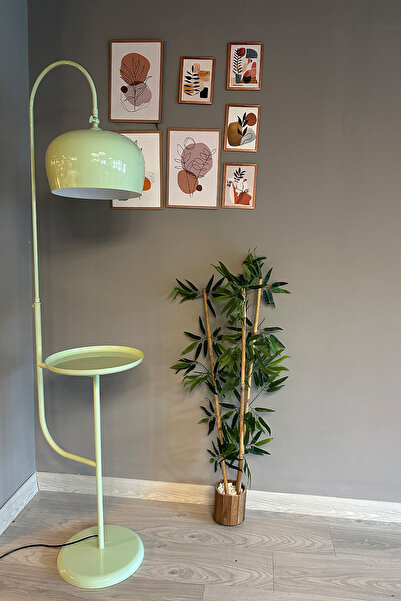 Bamyum Dimmerli Işığı Ayarlanabilen Işığı Artırılıp Azaltılabilen Mint Hareketli Başlık Metal Lambader