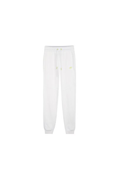 SKECHERS W LW Fleece Pop Up Detailed Jogger Sweatpant Γυναικείο λευκό παντελόνι φούτερ S231229-100