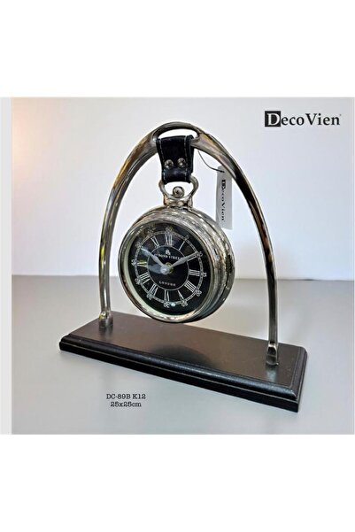 decovien Masa Saati Gümüş Renk 25 cm