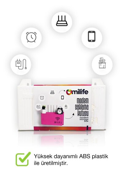 omilife Duvara Asılabilir Modem Wifi Saklama Kutusu – Pleksi Minimalist Tasarım 25x15x6 cm